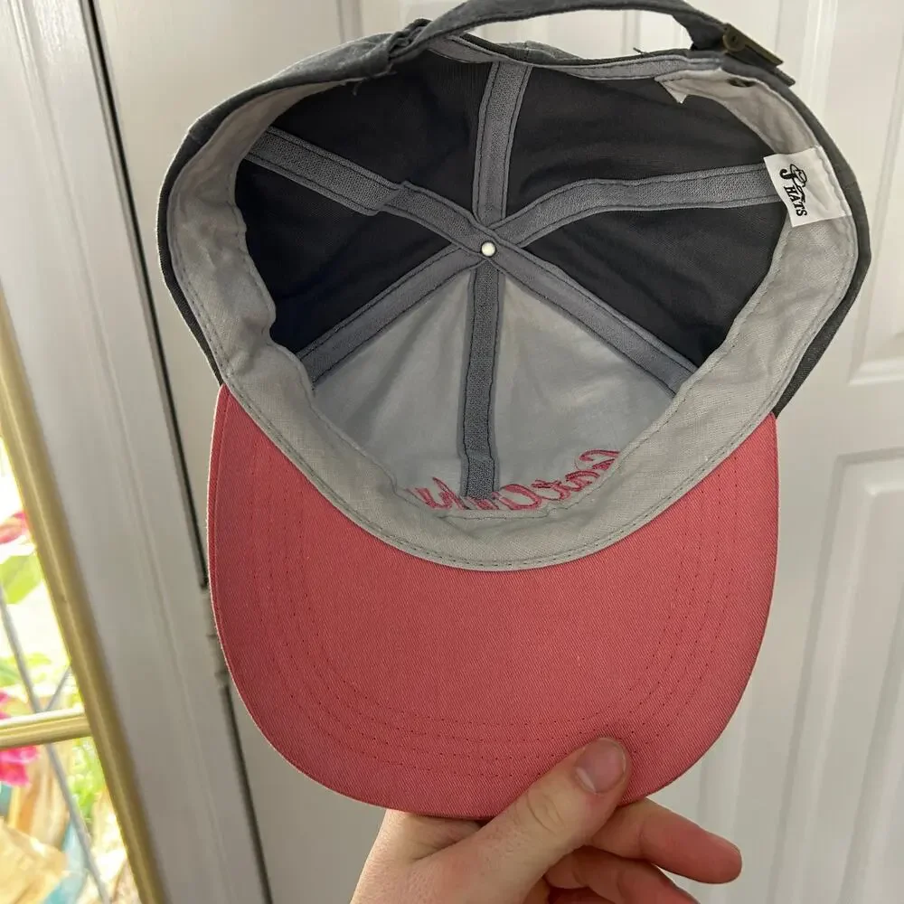 Vintage Gatlinburg Souvenir Hat Grey Hat, Pink Bill J HATS - Picture 7 of 9